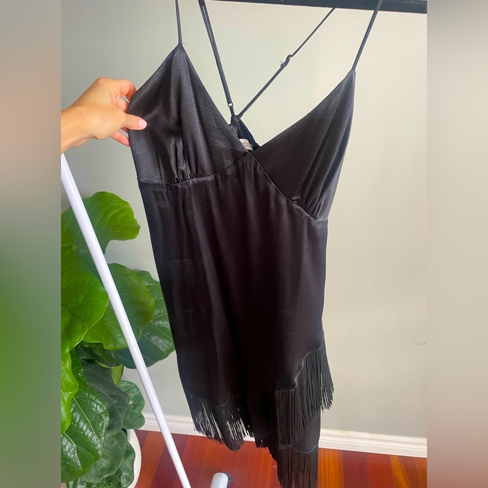 Zara Black Mini Swing Dress Size Medium